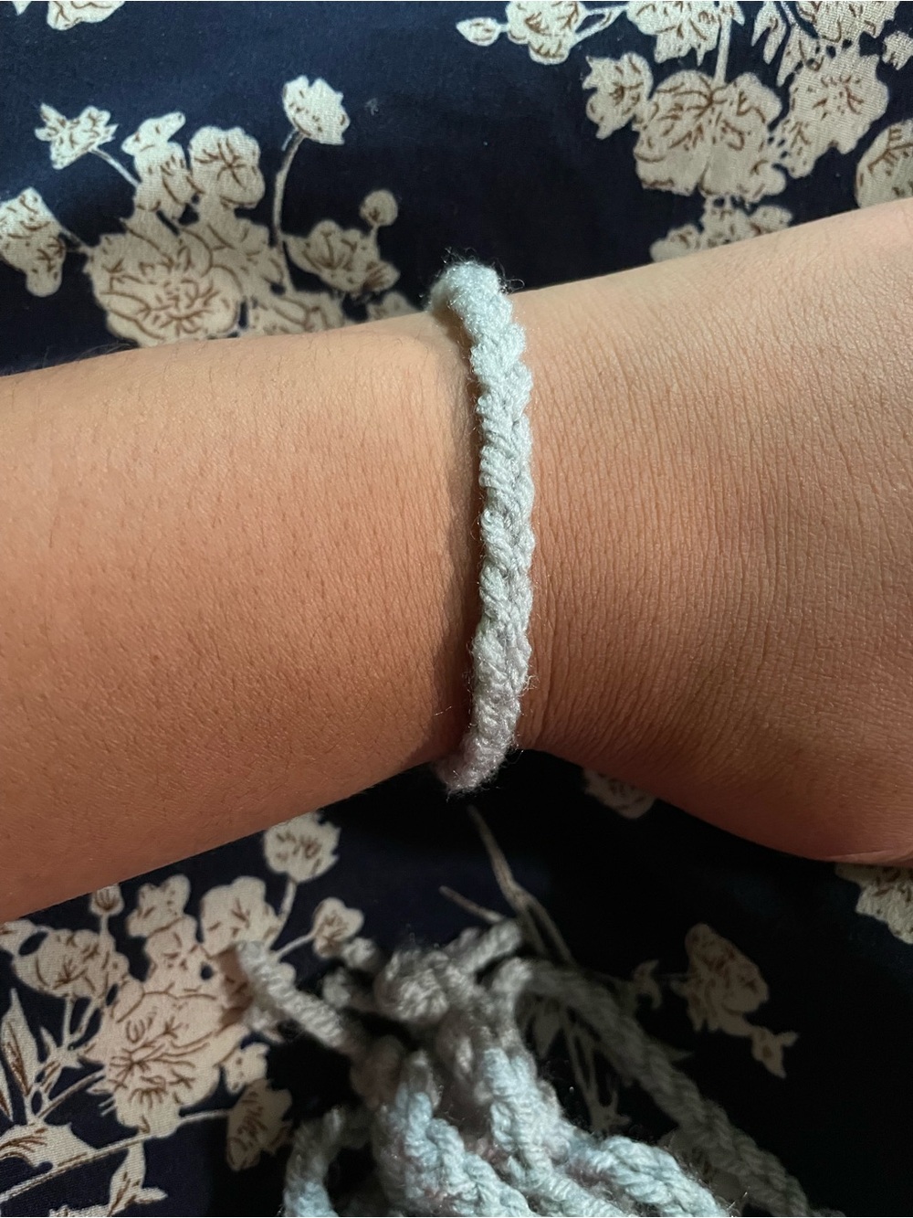 Handmade Light Gray Braided Cotton Bracelet — Minimal Everyday Style 5 Piece